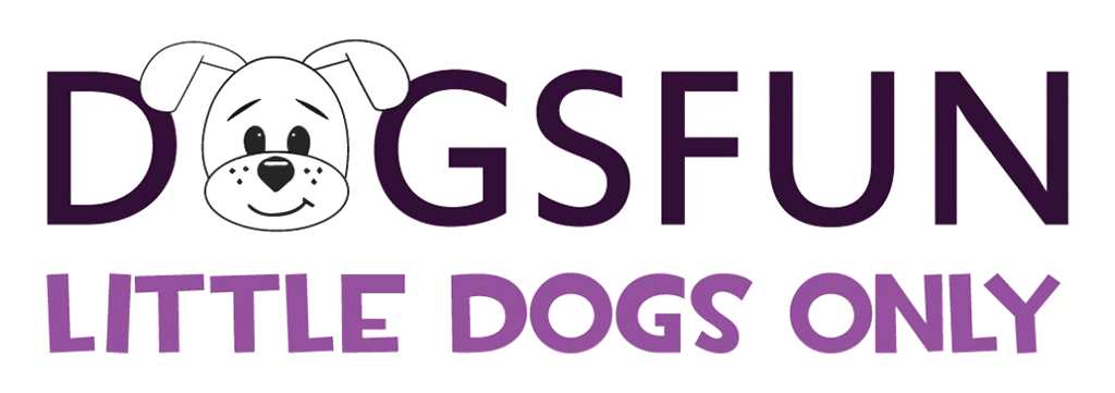 Dogsfun Logo. Little Dogs only, in lilla.